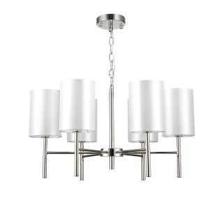 SLE107303-06 Светильник подвесной Никель/Белый E14 6*40W NOIA-foto2