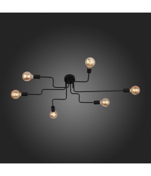 SL419.442.06 Люстра потолочная Черный E27 6*60W ANO-foto10