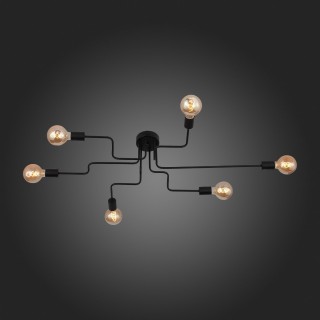 SL419.442.06 Люстра потолочная Черный E27 6*60W ANO-foto10