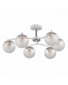 SLE106602-06 Светильник потолочный Белый, Хром/Прозрачный E27 6*60W VERONA-foto2