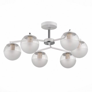 SLE106602-06 Светильник потолочный Белый, Хром/Прозрачный E27 6*60W VERONA-foto2