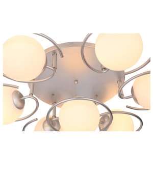 SL418.102.07 Люстра потолочная Серебристый/Белый E27 7*60W GALIO-foto2