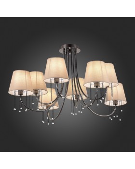 SLE1118-802-08 Светильник потолочный Черный хром/Бежевый E14 8*40W ALLURIA-foto5