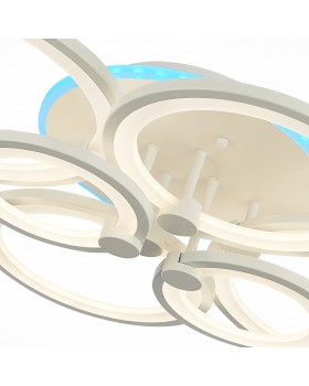 SLE200352-06RGB Светильник потолочный Белый/Белый LED 1*168W RGB 8W 3000-6000K LETO-foto6