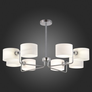 SLE1121-102-08 Светильник потолочный Хром/Молочно-Белый E14 8*40W AERIN-foto5