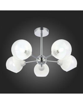 SLE102702-05 Люстра потолочная Хром/Прозрачный, Матовый никель E14 5*40W GIORTE-foto7
