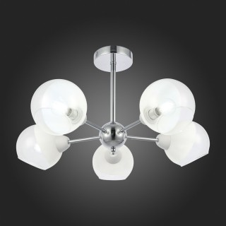 SLE102702-05 Люстра потолочная Хром/Прозрачный, Матовый никель E14 5*40W GIORTE-foto7