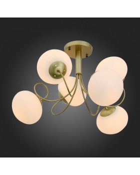 SL717.202.06 Люстра потолочная Золото/Белый E27 6*40W ACINI-foto5