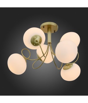 SL717.202.06 Люстра потолочная Золото/Белый E27 6*40W ACINI-foto5