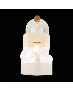 SLE114501-01 Светильник настенный Белый, Светлое дерево/Белый, Прозрачный E27 1*60W ABIRITTO-foto6