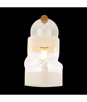 SLE114501-01 Светильник настенный Белый, Светлое дерево/Белый, Прозрачный E27 1*60W ABIRITTO-foto6