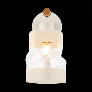 SLE114501-01 Светильник настенный Белый, Светлое дерево/Белый, Прозрачный E27 1*60W ABIRITTO-foto6