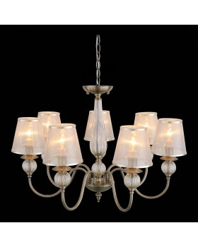 SL185.303.07 Люстра подвесная, потолочная Бронза, Прозрачный/Бежевый, Бронза E14 7*40W GRAZIA-foto7