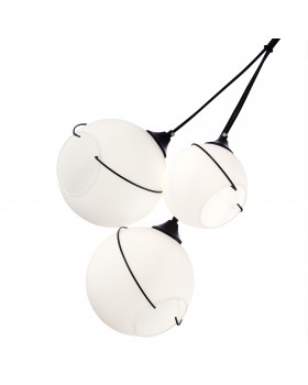 SLE103183-03 Светильник подвесной Черный/Белый E27 3*60W SATTURO-foto3