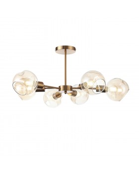 SLE155302-06 Люстра потолочная Античная медь/Янтарный E14 6*60W GENTORE-foto15