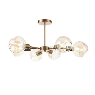 SLE155302-06 Люстра потолочная Античная медь/Янтарный E14 6*60W GENTORE-foto15