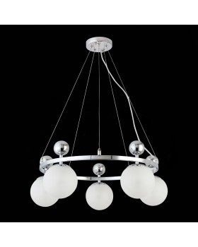 SLE106103-05 Люстра подвесная Хром/Белый E27 5*60W PECHIO-foto5