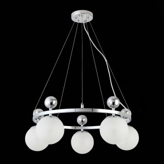 SLE106103-05 Люстра подвесная Хром/Белый E27 5*60W PECHIO-foto5