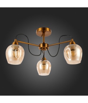 SLE110002-03 Люстра потолочная Бронза/Янтарный E27 3*60W ACRO-foto8