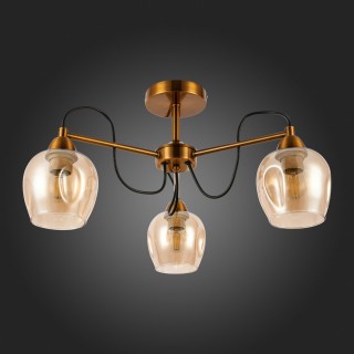 SLE110002-03 Люстра потолочная Бронза/Янтарный E27 3*60W ACRO-foto8