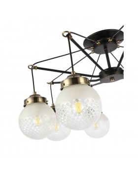 SLE110302-08 Светильник подвесной Черный, Бронза/Прозрачный, Белый E27 8*60W STRICCE-foto11