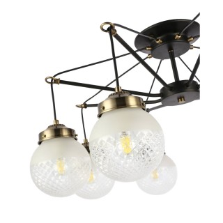 SLE110302-08 Светильник подвесной Черный, Бронза/Прозрачный, Белый E27 8*60W STRICCE-foto11