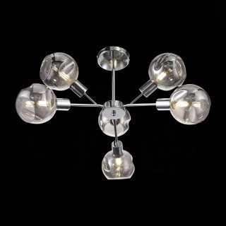 SLE155102-06 Люстра потолочная Хром/Дымчатый E14 6*60W GENTORE-foto19