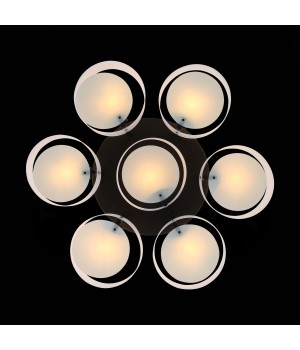 SL483.402.07 Люстра потолочная Черный/Белый E27 7*60W FORESTA-foto5