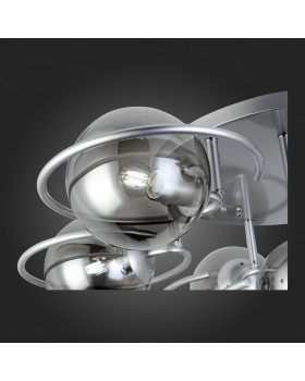 SL418.172.07 Люстра потолочная Серебристый/Дымчатый E27 7*60W GALIO-foto9