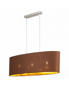 SLE300583-03 Светильник подвесной Никель/Золотистый, Коричневый E27 3*40W BRESCIA-foto3