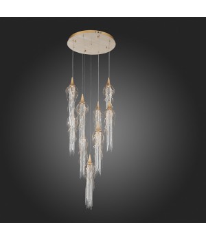 SL1116.203.09 Светильник подвесной ST-Luce Золотой с патиной/Золотой с патиной, Никель LED 9*5W 3000K SALICA-foto5