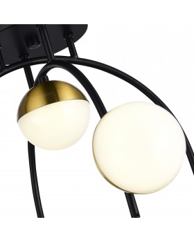 SLE6500-402-05 Люстра потолочная Черный,Золотистый/Белый LED 5*8W 4000K AARNIO-foto3