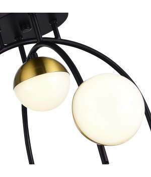 SLE6500-402-05 Люстра потолочная Черный,Золотистый/Белый LED 5*8W 4000K AARNIO-foto3