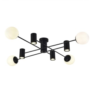 SLE1105-402-08 Светильник потолочный Черный/Белый GU10+E27 4+4*5+60W RAITO-foto2