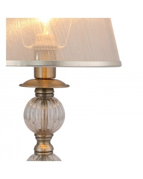 SL185.304.01 Прикроватная лампа Бронза, Прозрачный/Бежевый, Бронза E14 1*40W GRAZIA-foto2