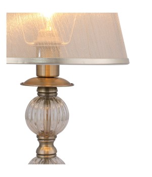 SL185.304.01 Прикроватная лампа Бронза, Прозрачный/Бежевый, Бронза E14 1*40W GRAZIA-foto2