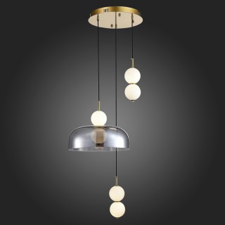 SL6112.203.21 Светильник подвесной ST-Luce Золотистый/Молочно-Белый,Прозрачно-Дымчатый LED 1*21W ODE-foto5