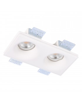 ST254.328.02 Св-к встр. из гипса Белый GU10 2*50W IP20 L200xW100xH45 180-240V Без ламп Встраиваемые светильники-foto3