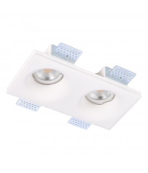 ST254.328.02 Св-к встр. из гипса Белый GU10 2*50W IP20 L200xW100xH45 180-240V Без ламп Встраиваемые светильники-foto3