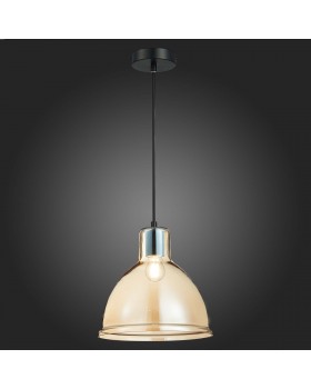 SLE114723-01 Люстра подвесная Черный/Янтарный E27 1*60W Bacchi-foto5