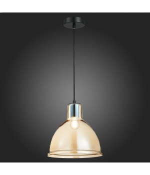 SLE114723-01 Люстра подвесная Черный/Янтарный E27 1*60W Bacchi-foto5