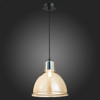 SLE114723-01 Люстра подвесная Черный/Янтарный E27 1*60W Bacchi-foto5