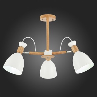 SLE103802-03 Люстра потолочная Светлое дерево, Белый/Белый E27 3*60W BALCAMO-foto7