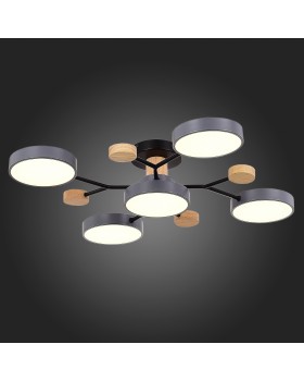 SLE6006-702-05 Светильник потолочный Серый/Серый LED 5*12W 3000K/4500K/6000K FAEMA-foto7