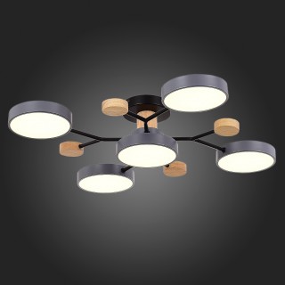 SLE6006-702-05 Светильник потолочный Серый/Серый LED 5*12W 3000K/4500K/6000K FAEMA-foto7