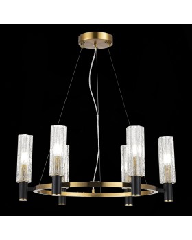 SL1238.303.06 Люстра подвесная ST-Luce Латунь/Кракелированное стекло E14 6*40W CASALI-foto4