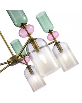 SL2000.202.05 Люстра потолочная ST-Luce Золотистый/Дымчатый E14 5*40W GEA-foto4