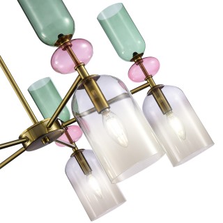 SL2000.202.05 Люстра потолочная ST-Luce Золотистый/Дымчатый E14 5*40W GEA-foto4