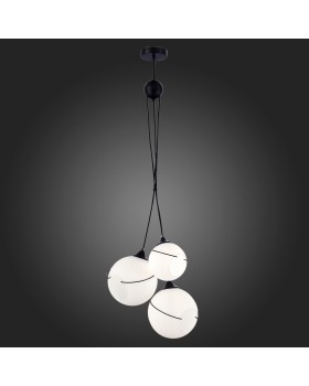 SLE103183-03 Светильник подвесной Черный/Белый E27 3*60W SATTURO-foto5