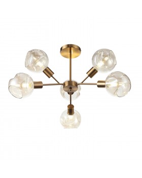 SLE155302-06 Люстра потолочная Античная медь/Янтарный E14 6*60W GENTORE-foto2